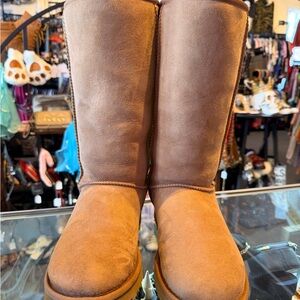 UGG Women's Classic Tall Chestnut Sheepskin Fur Boots